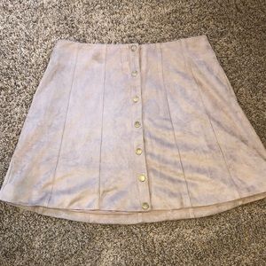 Suede Bottom Front mini skirt